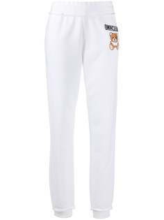 Moschino спортивные брюки с вышивкой Teddy Bear