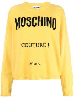 Moschino джемпер вязки интарсия с логотипом