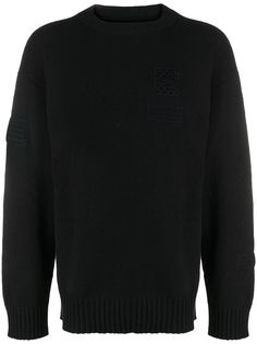 Jil Sander джемпер с круглым вырезом и вышивкой