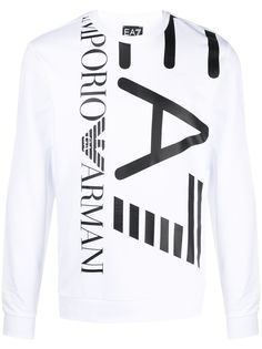 Ea7 Emporio Armani толстовка с круглым вырезом и логотипом