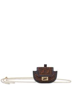Fendi кошелек Pico Baguette с логотипом FF и цепочкой