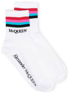 Alexander McQueen носки с отделкой в полоску и логотипом