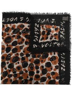 Zadig&Voltaire платок Delta с леопардовым принтом