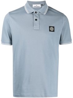 Stone Island рубашка поло с нашивкой-логотипом