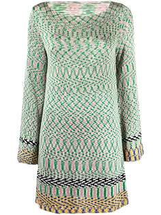 Missoni платье с длинными рукавами и вышивкой