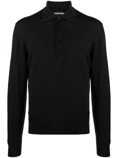 Tom Ford трикотажная рубашка поло с длинными рукавами