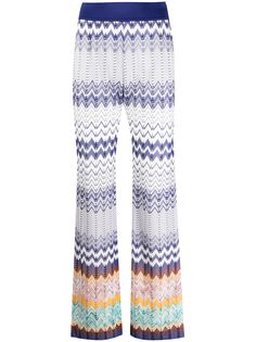 Missoni брюки с узором зигзаг