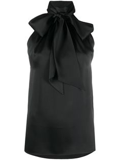 Saint Laurent топ с бантом