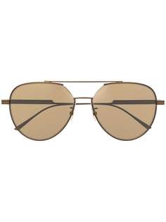 Bottega Veneta Eyewear солнцезащитные очки-авиаторы с двойным мостом