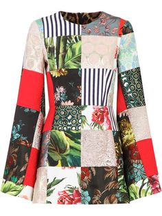 Dolce & Gabbana жаккардовое платье с длинными рукавами