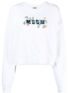 MSGM укороченная толстовка с логотипом