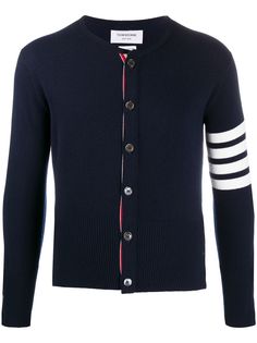 Thom Browne кардиган с круглым вырезом и полосками 4-Bar