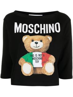 Moschino укороченный топ с логотипом