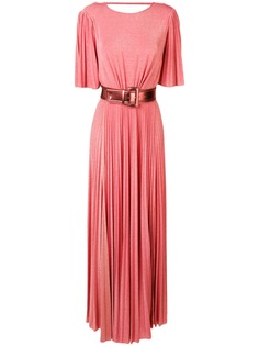 Elisabetta Franchi плиссированное платье с поясом