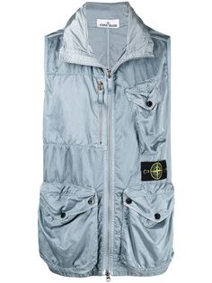 Stone Island жилет с нашивкой-логотипом