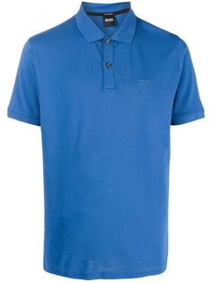 BOSS рубашка поло с вышитым логотипом