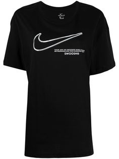 Nike футболка с принтом Swoosh