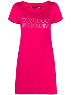 Love Moschino платье-футболка с логотипом