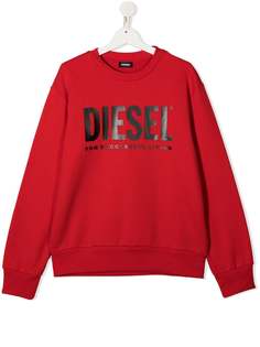 Diesel Kids толстовка с круглым вырезом и логотипом