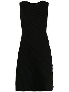 Emporio Armani платье асимметричного кроя с декоративной строчкой