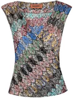 Missoni топ с V-образным вырезом и принтом