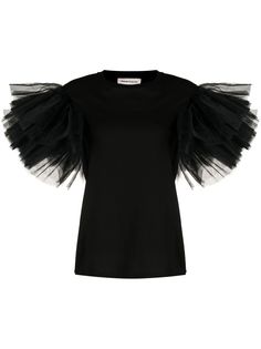 Alexander McQueen футболка с оборками на рукавах