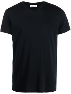 Jil Sander футболка с V-образным вырезом и короткими рукавами