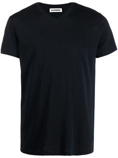 Jil Sander футболка с V-образным вырезом и короткими рукавами
