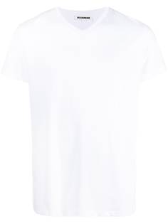 Jil Sander футболка с V-образным вырезом и короткими рукавами