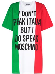 Moschino футболка с логотипом Italian Flag