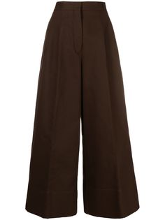 Jil Sander широкие брюки с лампасами