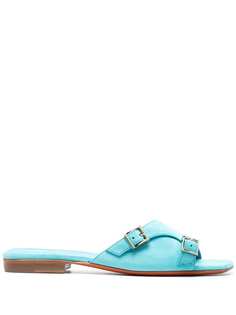 Santoni мюли с пряжкой