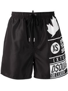 Dsquared2 плавки-шорты с кулиской и логотипом