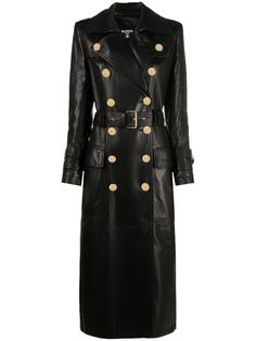Balmain двубортное пальто с поясом
