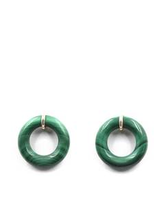 BONDEYE JEWELRY серьги из желтого золота с малахитом