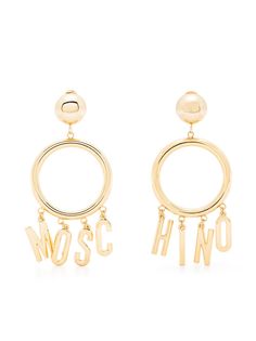 Moschino серьги-кольца с логотипом