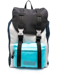 Moschino рюкзак в стиле колор-блок с пряжками
