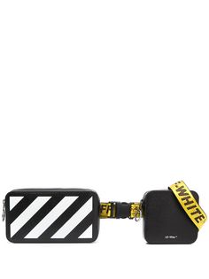 Off-White поясная сумка с диагональными полосками