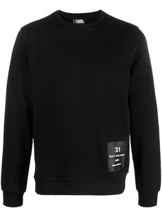 Karl Lagerfeld толстовка с нашивкой-логотипом