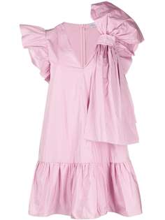 RED Valentino платье с оборками и бантом
