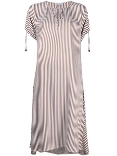 Peserico полосатое платье с завязками