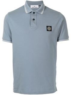Stone Island рубашка поло с нашивкой-логотипом