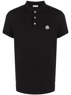 Moncler рубашка поло с вышитым логотипом