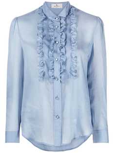 Etro рубашка с оборками