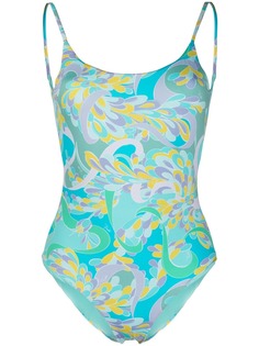 Emilio Pucci слитный купальник с абстрактным принтом