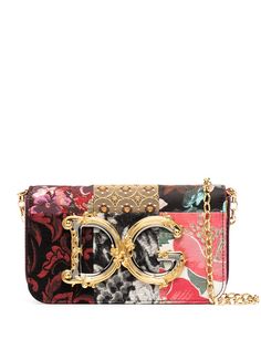 Dolce & Gabbana сумка через плечо с принтом DG в технике пэчворк