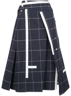 3.1 Phillip Lim юбка асимметричного кроя в клетку Windowpane