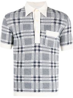 Valentino Pre-Owned рубашка поло 1970-х годов в клетку