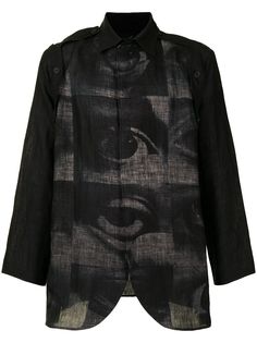 Yohji Yamamoto рубашка с принтом