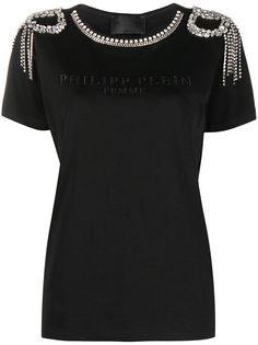 Philipp Plein футболка с кристаллами